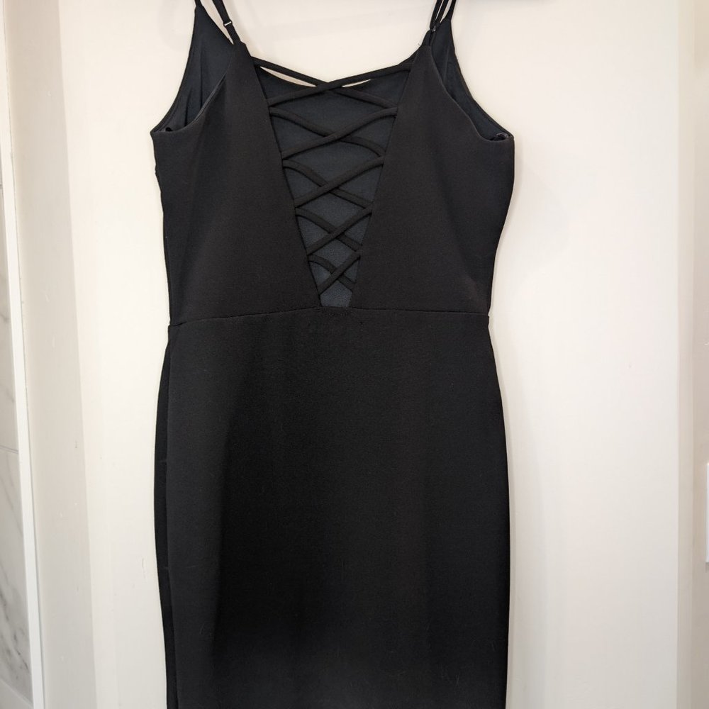 Black Bodycon Dress Open Back